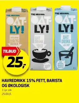 Bunnpris Havredrikk 15% fett, barista og økologisk tilbud
