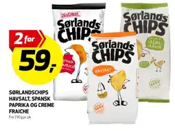 Bunnpris Sørlandschips havsalt, spansk paprika og creme fraiche tilbud