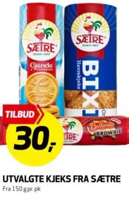Bunnpris Utvalgte kjeks fra sætre tilbud