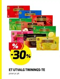 Bunnpris Et utvalg twinings-te tilbud