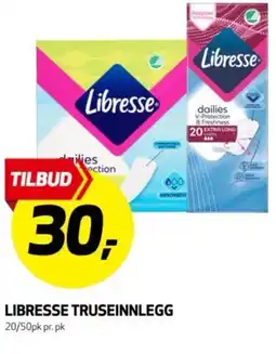 Bunnpris Libresse truseinnlegg tilbud