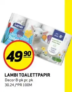 Bunnpris Lambi toalettpapir tilbud