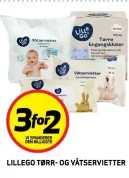 Bunnpris Lillego tørr- og våtservietter tilbud
