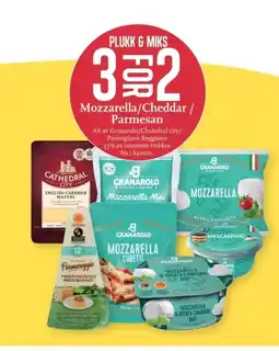 CC Mat PLUKK & MIKS Mozzarella/Cheddar / Parmesan tilbud