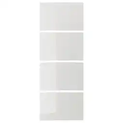 IKEA Hokksund 4 panel til skyvedør, høyglans lys grå, 75x201 cm tilbud