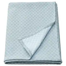 IKEA Praktvial Sengeteppe, blå, 260x250 cm tilbud
