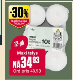 Europris Maxi telys tilbud