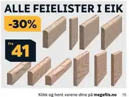 Megaflis ALLE FEIELISTER I EIK -30% tilbud