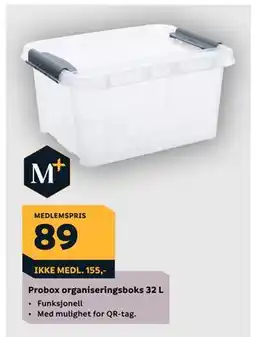 Megaflis Probox organiseringsboks 32 L tilbud