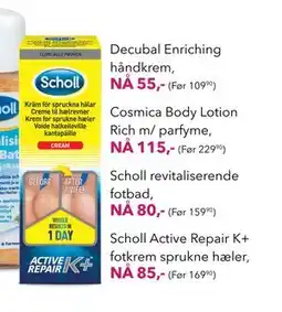 Apotek 1 Scholl Active Repair K+ fotkrem sprukne hæler tilbud