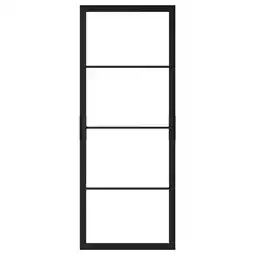 IKEA Skytta Ramme til skyvedør, svart, 77x196 cm tilbud
