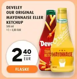 Scandinavian Park DEVELEY OUR ORIGINAL MAYONNAISE ELLER KETCHUP, EUR 2.4 tilbud