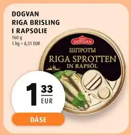 Scandinavian Park DOGVAN RIGA BRISLING I RAPSOLIE, EUR 1.33 tilbud