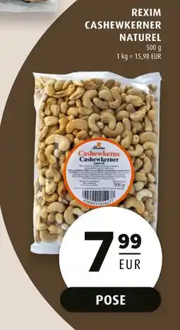Scandinavian Park REXIM CASHEWKERNER NATUREL, EUR 7.99 tilbud