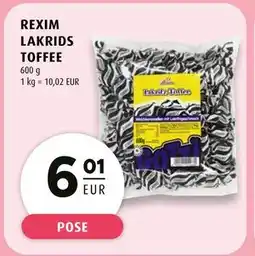 Scandinavian Park REXIM LAKRIDS TOFFEE, EUR 6.01 tilbud