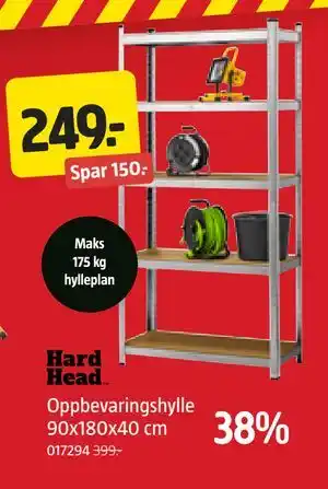 Jula Oppbevaringshylle 90x180x40 cm tilbud