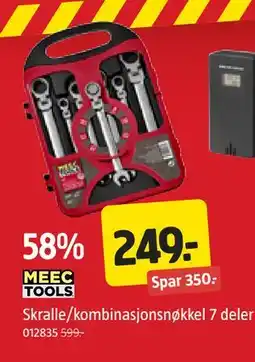 Jula Skralle/kombinasjonsnøkkel 7 deler tilbud