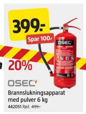 Brannslukningsapparat med pulver 6 kg