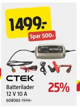 Jula Batterilader 12 V 10 A tilbud