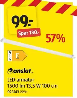 Jula LED-armatur 1500 lm 13,5 W 100 cm tilbud