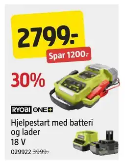 Jula Hjelpestart med batteri og lader 18 V tilbud