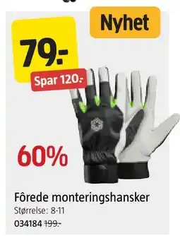 Jula Fôrede monteringshansker tilbud