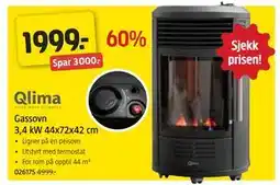 Jula Gassovn 3,4 kW 44x72x42 cm tilbud