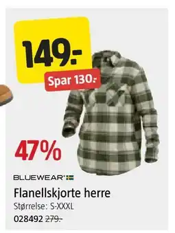Jula Flanellskjorte herre tilbud