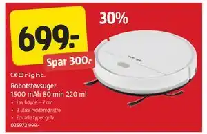 Robotstøvsuger 1500 mAh 80 min 220 ml