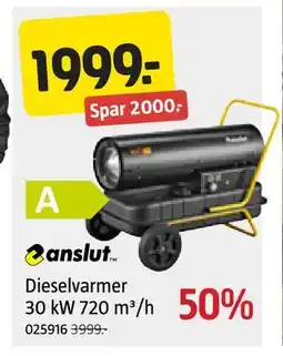 Jula Dieselvarmer 30 kW 720 m³/h tilbud