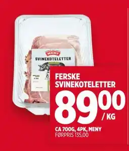 Meny FERSKE SVINEKOTELETTER tilbud