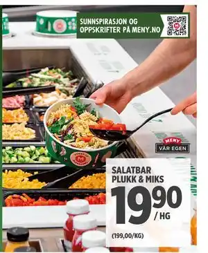 Meny SALATBAR PLUKK & MIKS tilbud