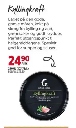 Meny Kyllingkraft tilbud