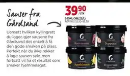 Meny Sauser fra Gårdsand tilbud