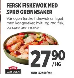 Meny FERSK FISKEWOK MED SPRØ GRØNNSAKER tilbud