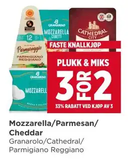 Meny Mozzarella/Parmesan/ Cheddar tilbud