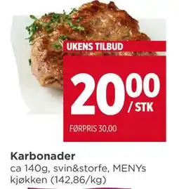 Meny Karbonader tilbud