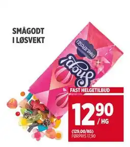 Meny SMÅGODT I LØSVEKT tilbud