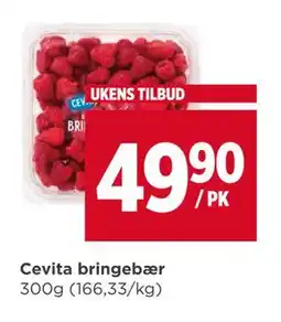 Meny Cevita bringebær tilbud