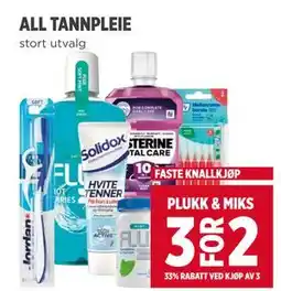 Meny ALL TANNPLEIE tilbud