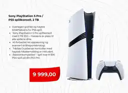 Clas Ohlson Sony PlayStation 5 Pro / PS5 spillkonsoll, 2 TB tilbud