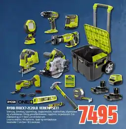 Obs Bygg RYOBI R18CK7-2C20LB Verktøysett tilbud