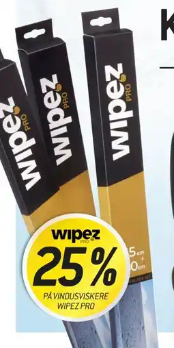 Thansen 25% PÅ VINDUSVISKERE WIPEZ PRO tilbud