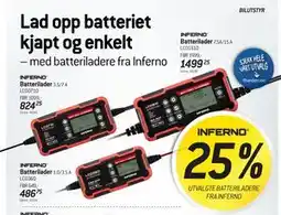 Thansen 25% UTVALGTE BATTERILADERE FRA INFERNO tilbud
