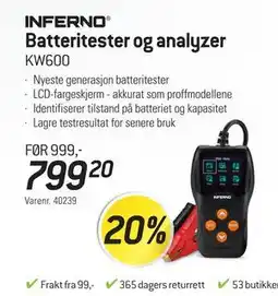Thansen Batteritester og analyzer tilbud