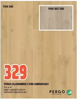 Obs Bygg Pergo lillehammer 1-stav laminatgulv tilbud