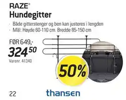 Thansen Hundegitter tilbud