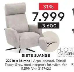 Skeidar Argo lenestol tilbud