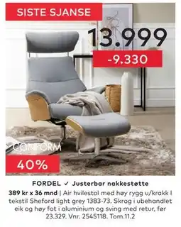 Skeidar Air hvilestol tilbud