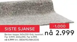 Skeidar Berber teppe tilbud